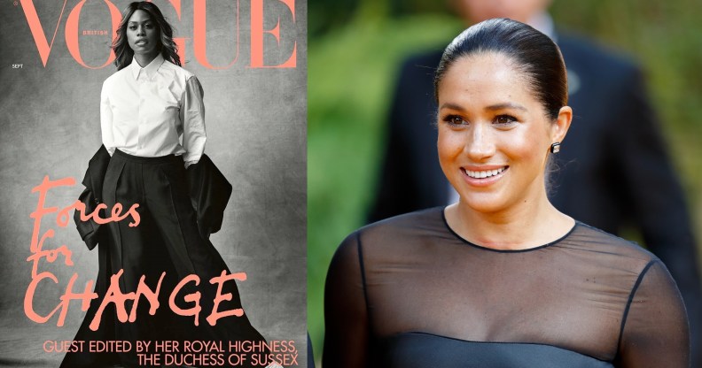 Laverne Cox was hand-picked for the British Vogue cover by Meghan Markle