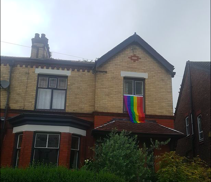 Alex Hancock's original rainbow flag