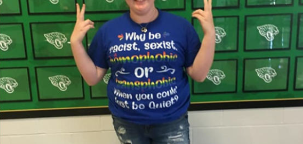 A student was told their t-shirt violated the school's dress code. (WTHR11)