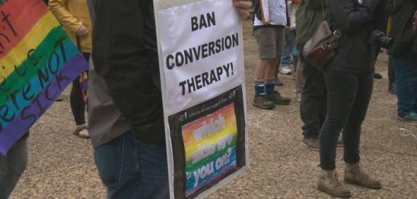 Conversion therapy rally