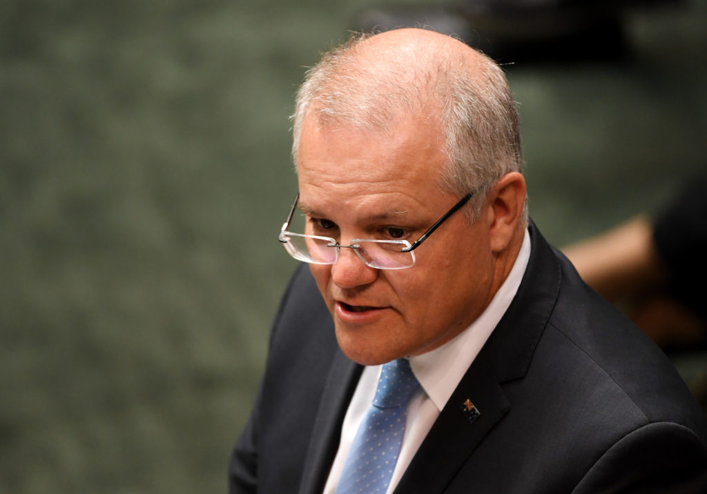 Prime Minister Scott Morrison speaks in the House of Representatives at Parliament House on July 2, 2019 in Canberra, Australia.