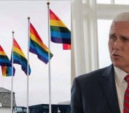 Mike Pence was greeted by rainbow flags on his trip to Iceland