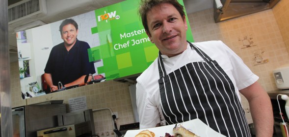 Chef James Martin teaches a cooking class