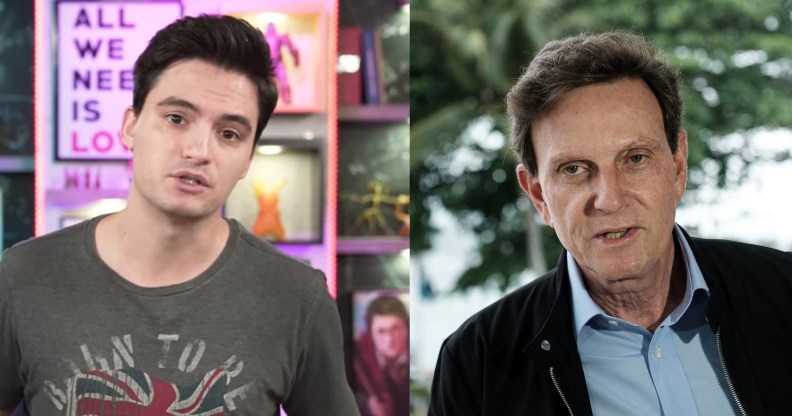 YouTuber Felipe Neto and Rio de Janeiro mayor Marcelo Crivella