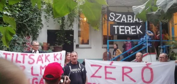 Anti-LGBT activists stormed the event in Budapest