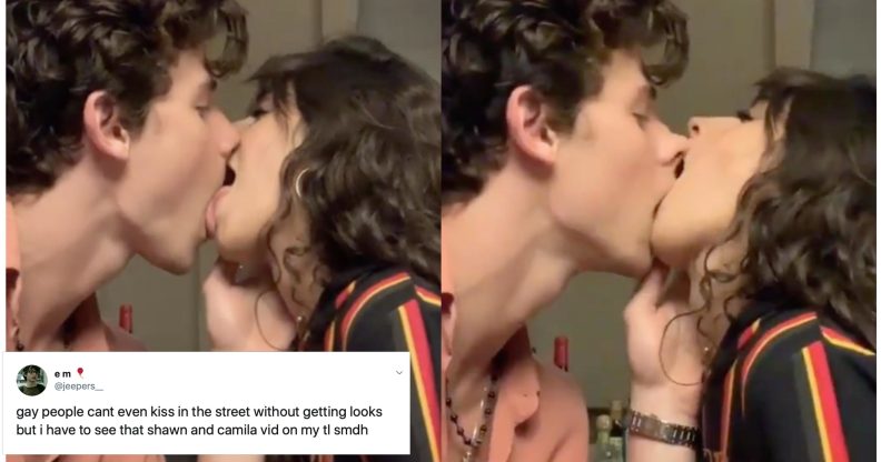 Singers Shawn Mendes and Camila Cabello "kissing" has got LGBT+ Twitter thinking the same thing (Instagram)