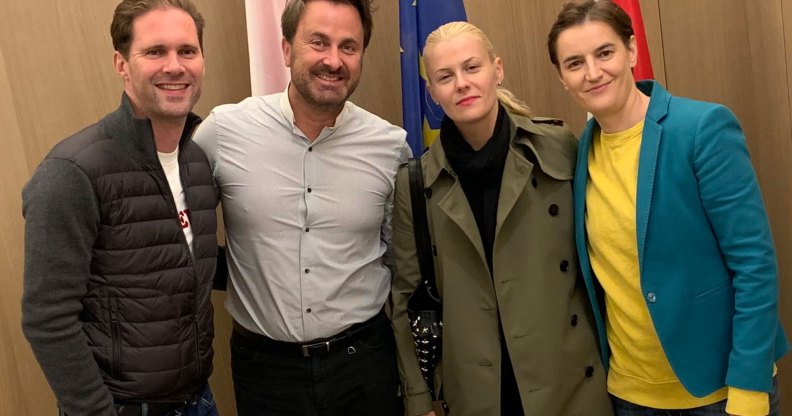 Luxembourg's prime minister Xavier Bettel and Serbia's prime minister Ana Brnabić