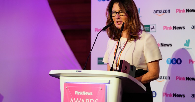 GRA reform, PinkNews Business Equality Award presented by Baroness Williams