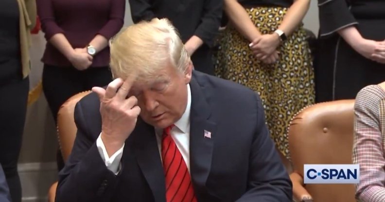 Donald Trump calling the two astronauts during the first all-women spacewalk.