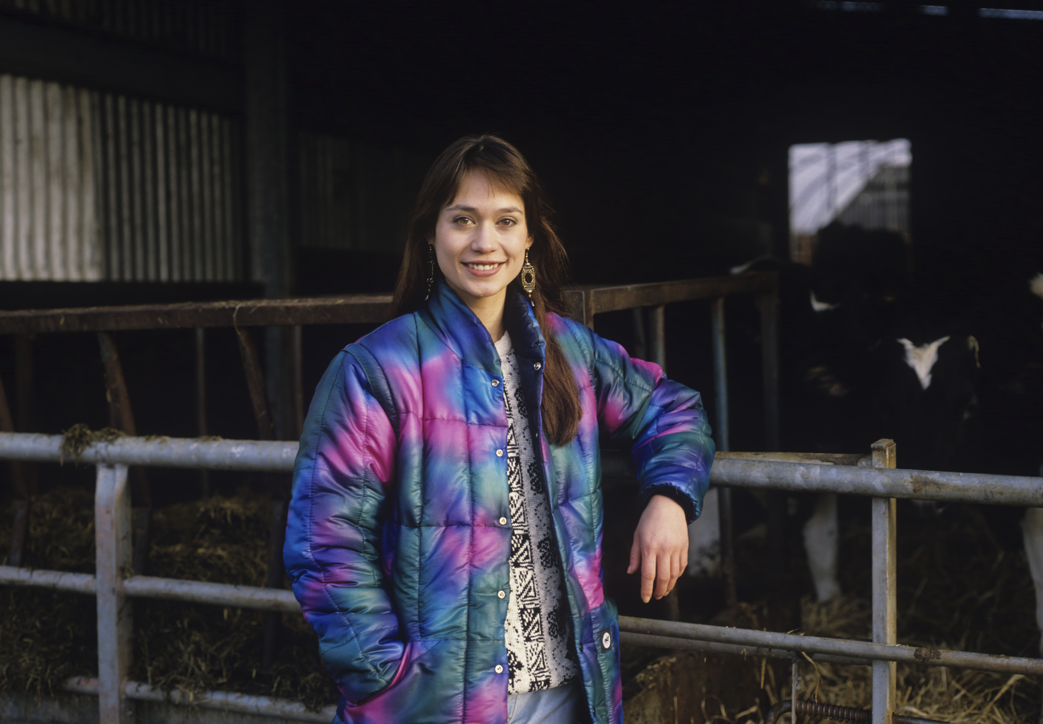 Leah Bracknell on Emmerdale set 