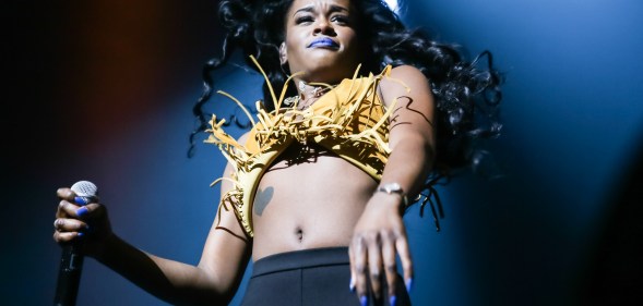 Rapper Azealia Banks performs at Club Nokia on April 16, 2015 in Los Angeles, California.