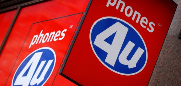 Exterior of a Phones4U store. (Newscast/Universal Images Group via Getty Images)