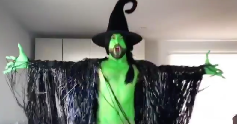 Mark Kanemura is truly unlimited as he delivered a Wicked Halloween performance. (Screen capture via Twitter)