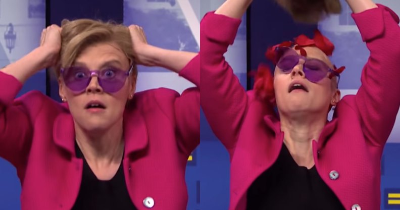 Kate McKinnon as Elizabeth Warren on Saturday Night Live