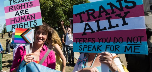 Young non-binary person calls for cis people to stand up for trans rights