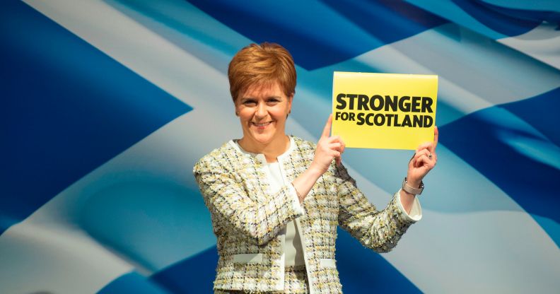 Scotland's First Minister Nicola Sturgeon launches the Scotland National Party