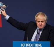 Conservative Party leader Boris Johnson delivers a speech at the launch of his party's manifesto. (Dan Kitwood/Getty Images)