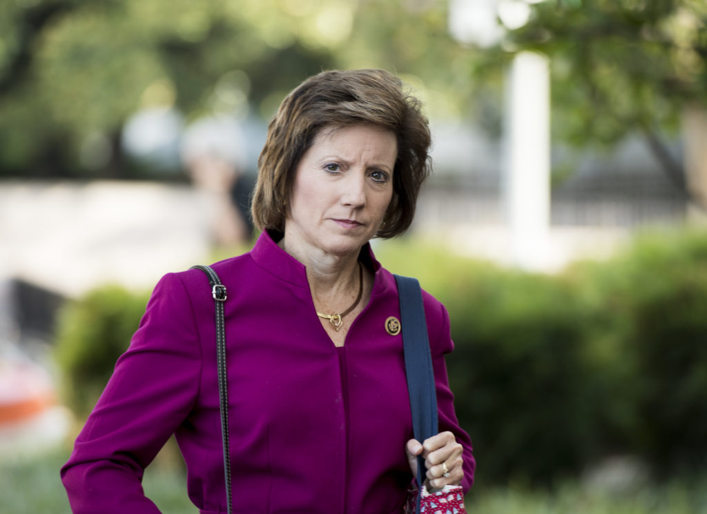 Rep. Vicky Hartzler, R-Mo., arrives for a House Republican Conference meeting 