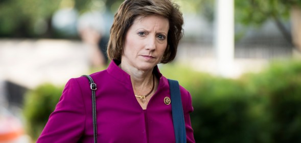 Rep. Vicky Hartzler, R-Mo., arrives for a House Republican Conference meeting