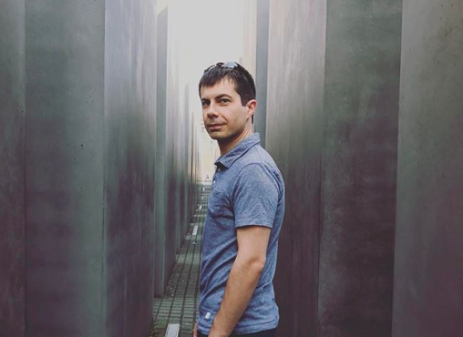 Pete Buttigieg's husband snapped a photo of the presidential hopeful at the Memorial to the Murdered Jews of Europe in Berlin, and some folks aren't happy. (Instagram)