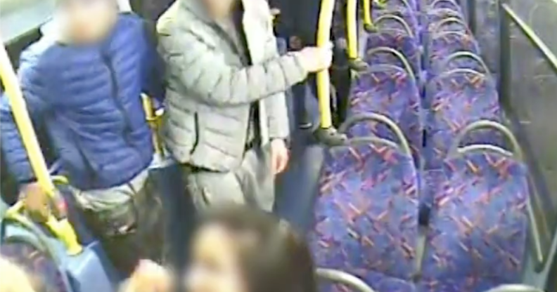 London bus attack. A group of teens loom over a same-sex couple in London before striking them. (Metropolitan Police)