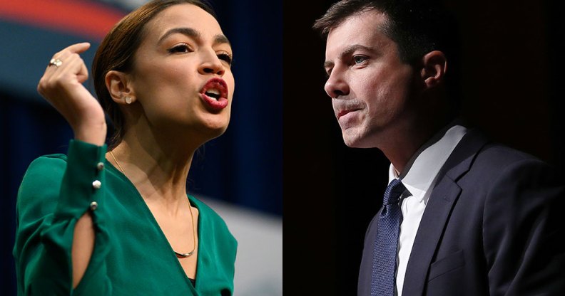 Alexandria Ocasio-Cortez and Pete Buttigieg