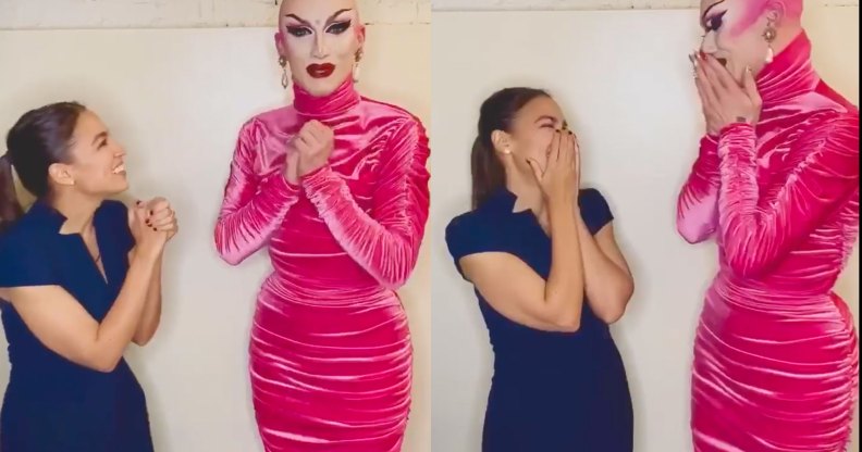 Alexandria Ocasio-Cortez and Sasha Velour