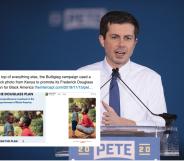 Pete Buttigieg's bid to become US president has been dogged by allegations of tone deafness towards racial minority communities. (Scott Olson/Getty Images)