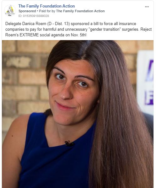 Transphobic ads targeted out lawmaker Danica Roem