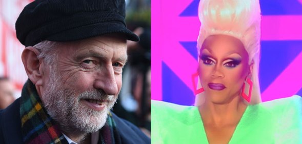 Jeremy Corbyn and RuPaul