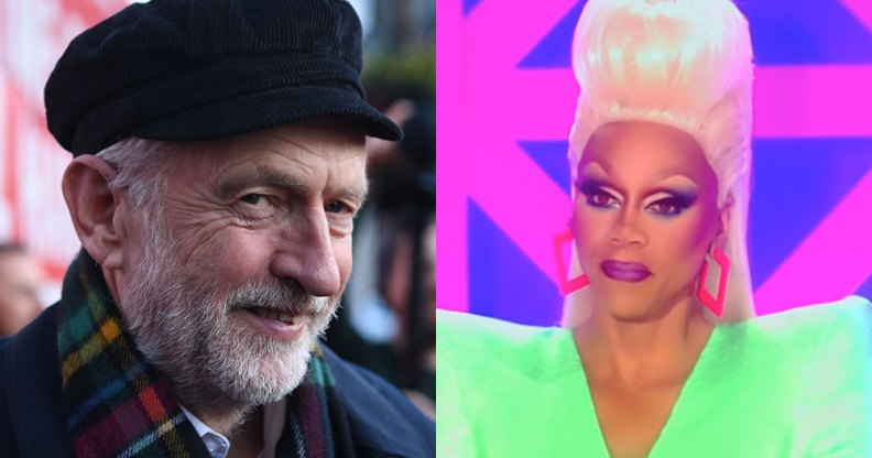 Jeremy Corbyn and RuPaul