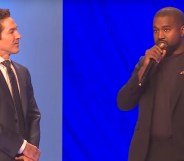 Kanye West appeared alongside the pastor at Lakewood Church