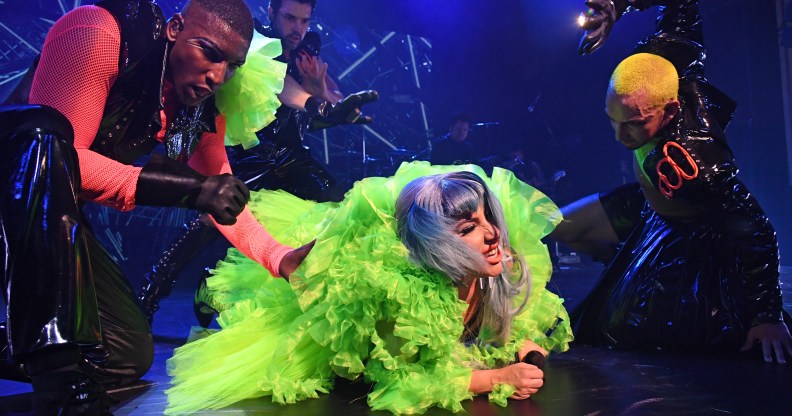 Lady Gaga performing