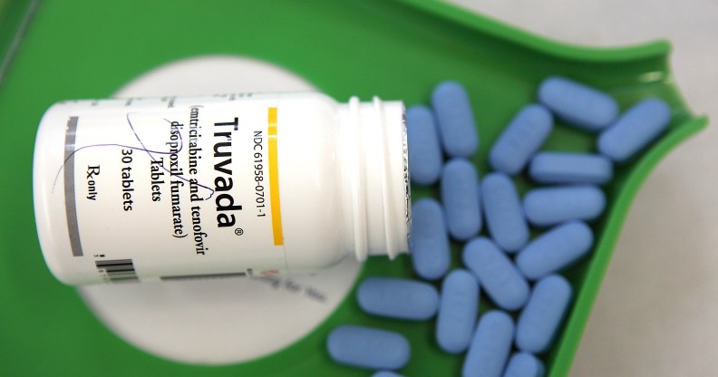 A bottle of Truvada and PrEp pills