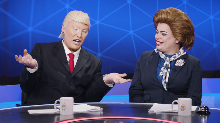 The Vivienne as Donald Trump and Baga Chipz as Margaret Thatcher