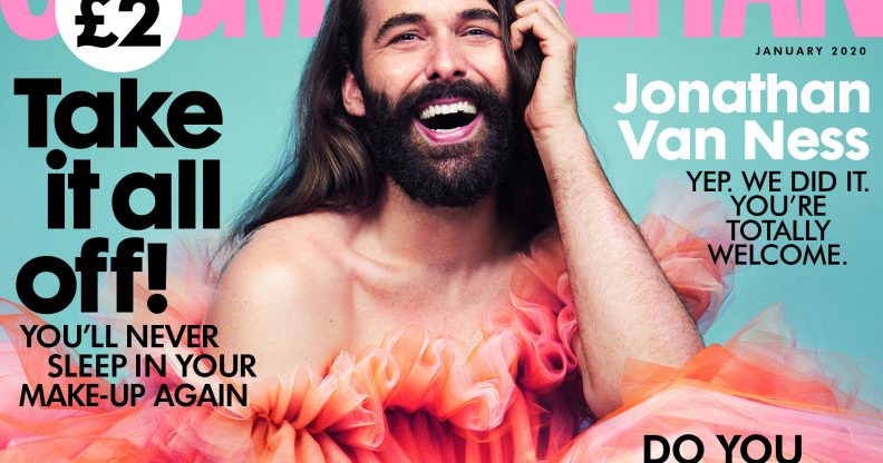 Jonathan Van Ness on the cover of the January 2020 issue of Cosmopolitan UK