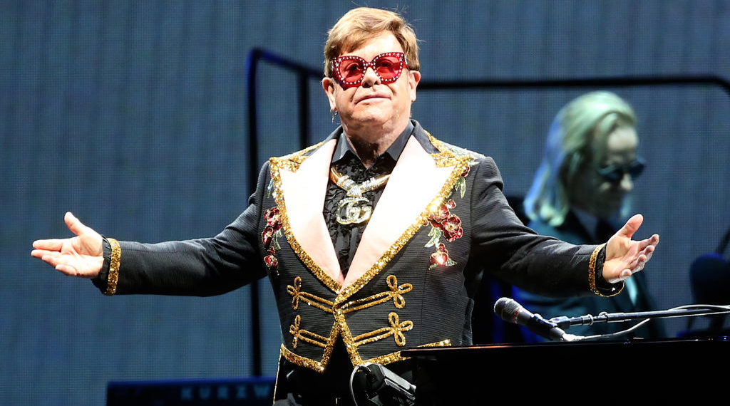 Elton John performing in Perth