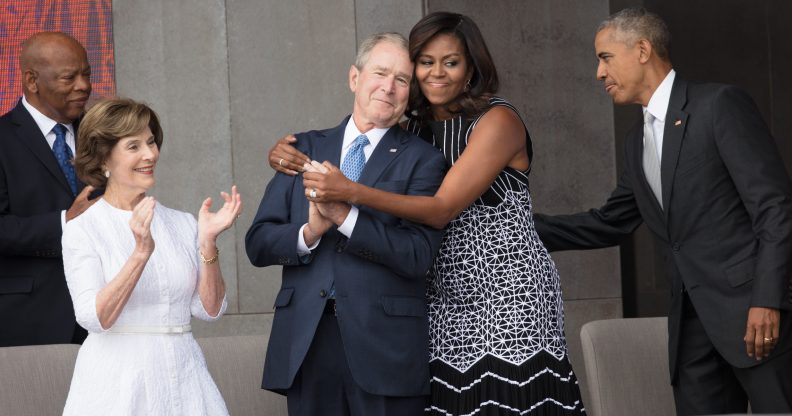 Michelle Obama defended the friendship between Ellen DeGeneres and George Bush