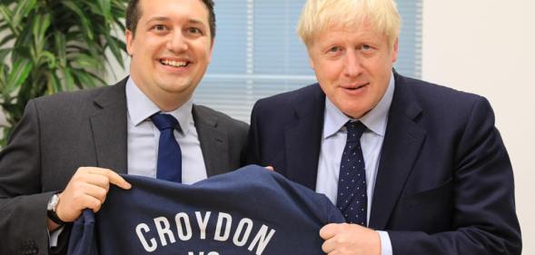 Mario Creatura, pictured with Boris Johnson, had denied responsibility for the cartoon