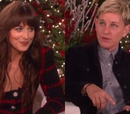 Dakota Johnson and Ellen DeGeneres