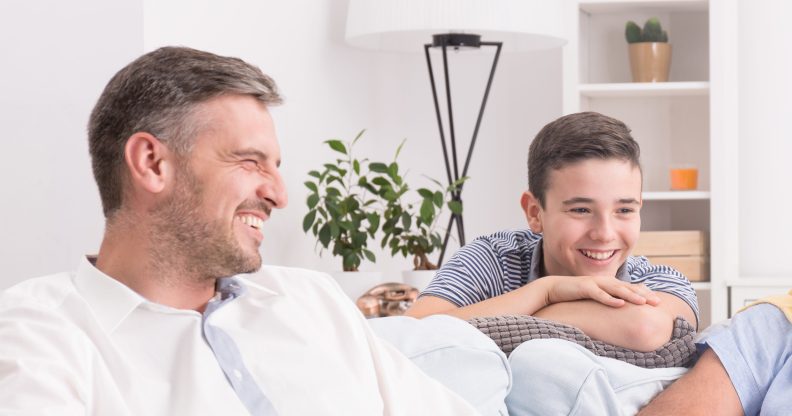 A father walked in on his son having sex with his "really good friend". (Stock photo via Elements Envato)