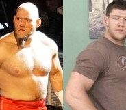 Lars Sullivan (L) and his alleged adult film nom de plume, Mitch Bennett. (Wikimedia Commons/Screenshot via RandyBlue)