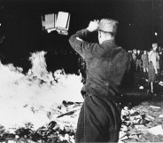 Nazis burn LGBT+ and Jewish works at the Institute of Sex Research in Berlin in 1933