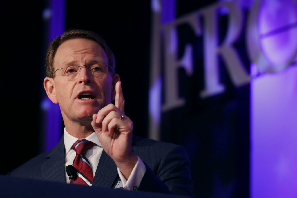 Family Research Council President Tony Perkins delivers remarks at the opening of the council's Value Voters Summit at the Omni Shoreham Hotel September 21, 2018 in Washington, DC.