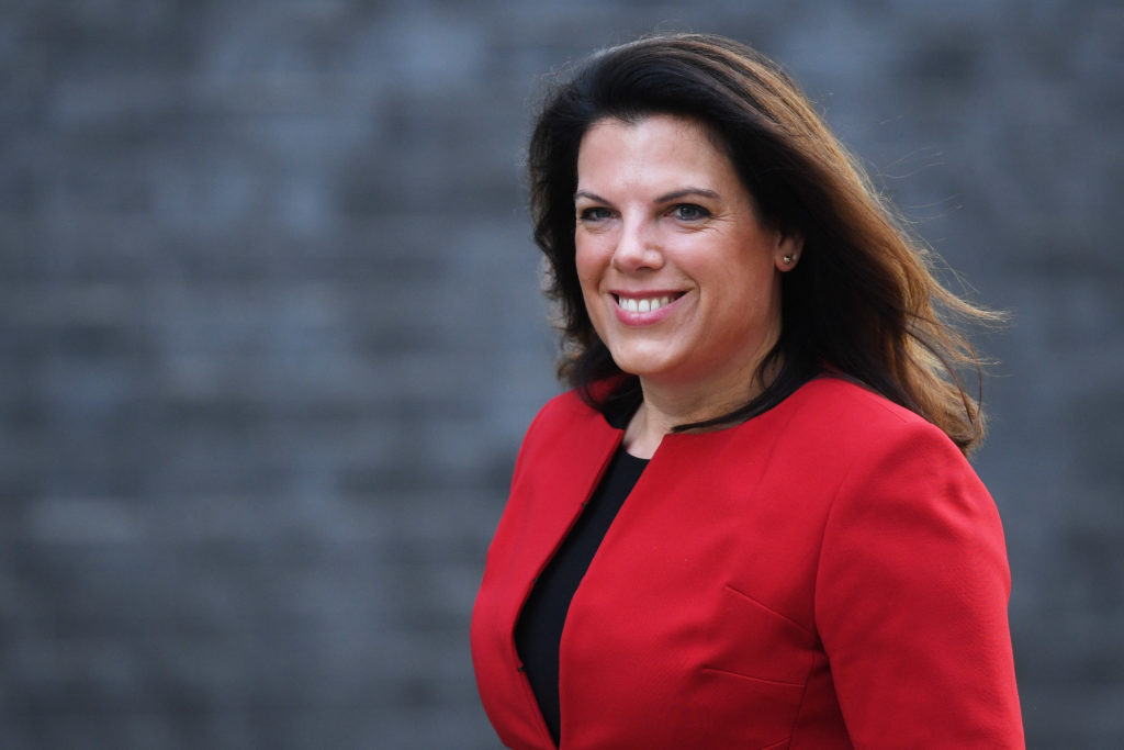 Caroline Nokes arrives at Downing Street on March 26, 2019 in London, England.