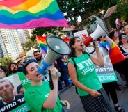 A previous rally against Israel's Education Minister Rafi Peretz on July 14, 2019.