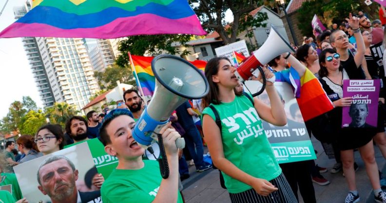 A previous rally against Israel's Education Minister Rafi Peretz on July 14, 2019.