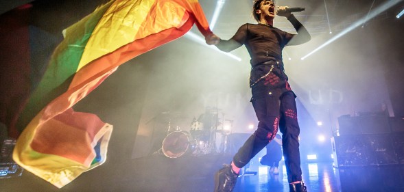 Yungblud performs on stage at Fabrique Club on November 2, 2019 in Milan, Italy.