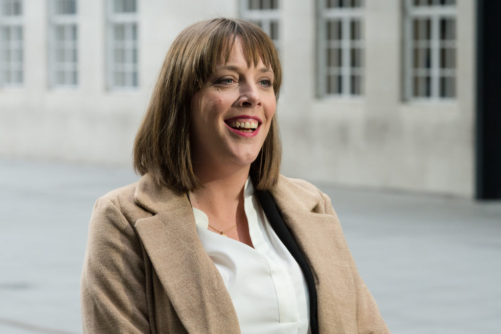 Labour Party MP Jess Phillips speaks to the media outside the BBC Broadcasting House in central London. (WIktor Szymanowicz/NurPhoto via Getty Images)