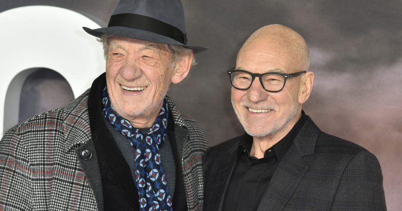 Ian McKellen and Patrick Stewart attend the Amazon Original, Star Trek: Picard. (James Warren / Echoes Wire / Barcroft Media via Getty Images)